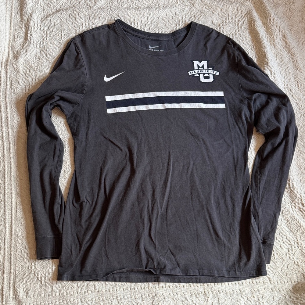 Nike Black and White Long Sleeve Men's Tee
